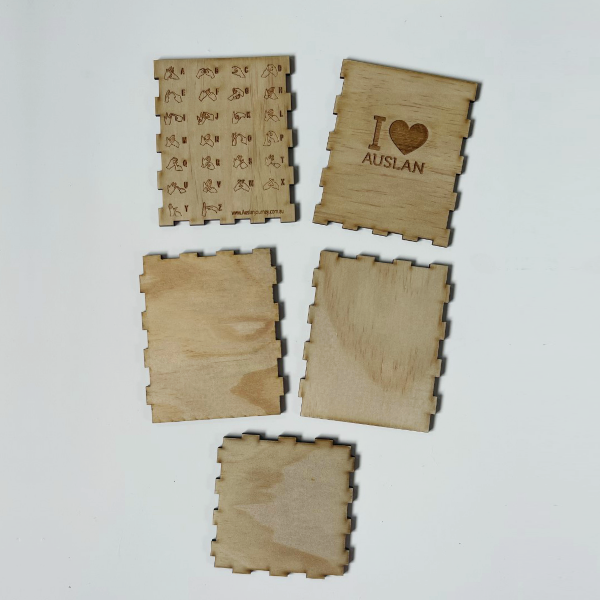 Auslan Alphabet - Wooden Pen Holder