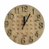Auslan Alphabet - Wooden Clock