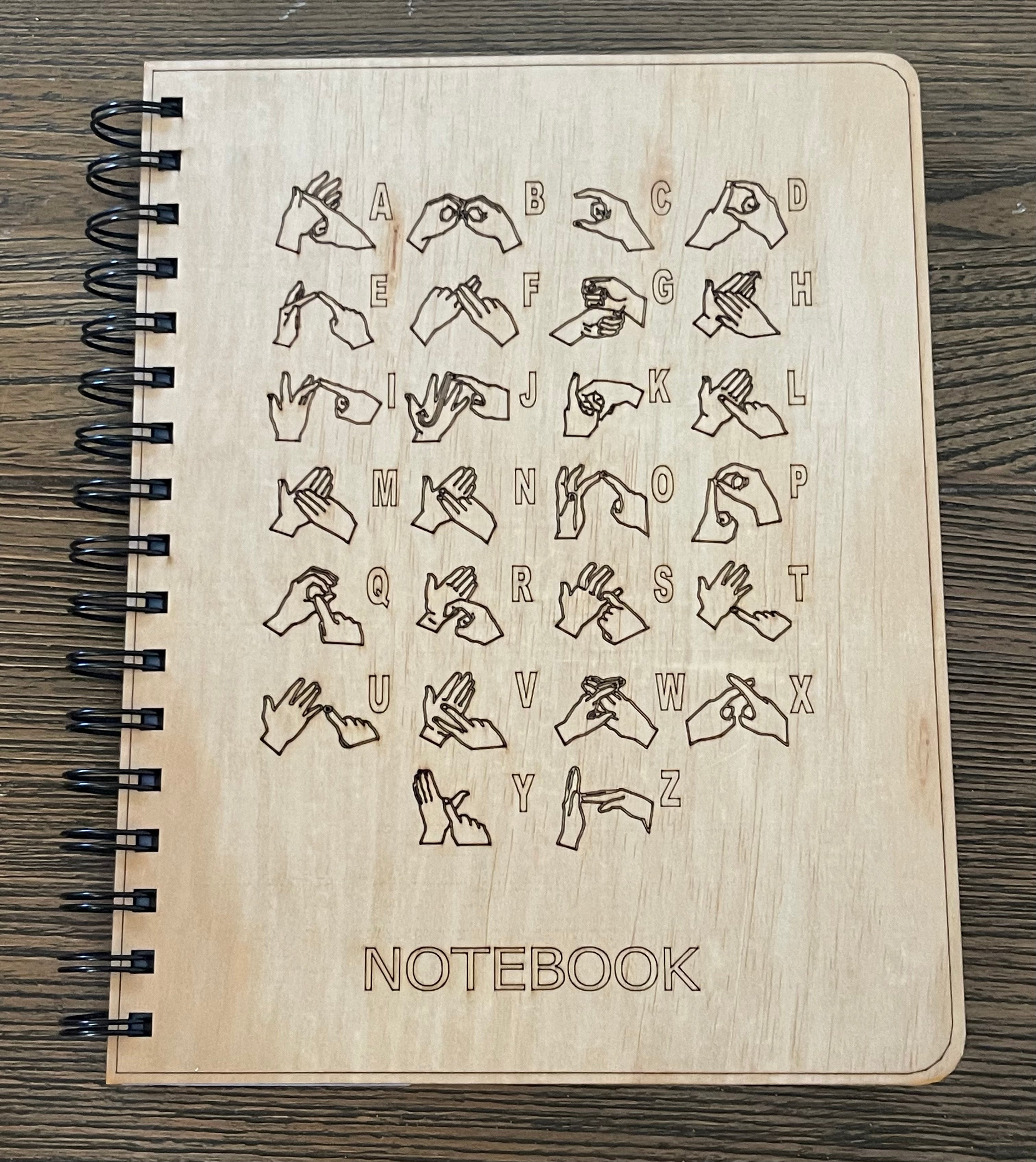 Wooden notebook Alphabet