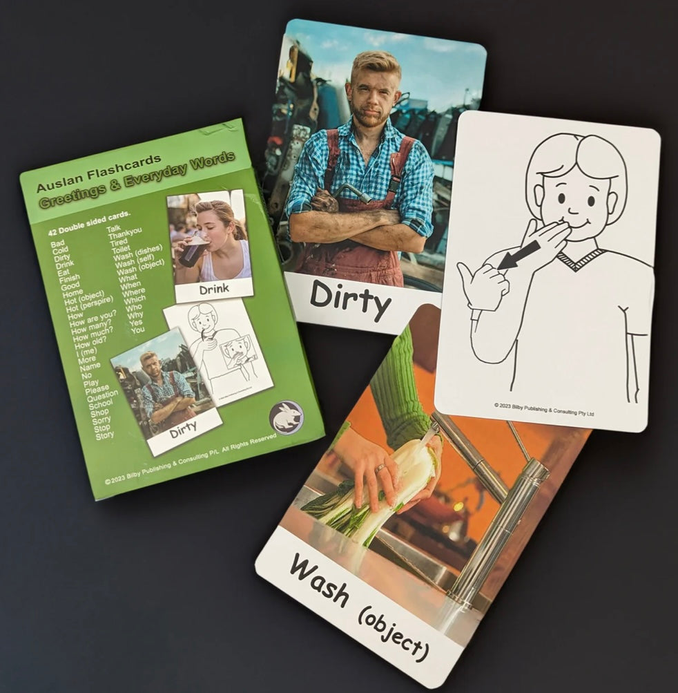 Greetings and Everyday Words - Auslan Flashcards