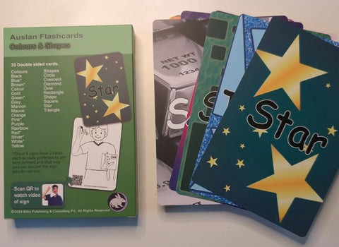 Colours & Shapes- Auslan Flashcards