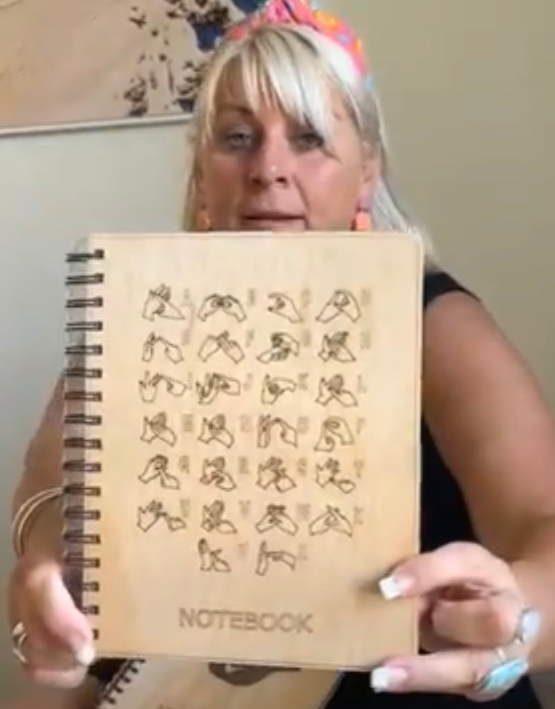 Wooden note book made by a Deaf man – Auslan Journey