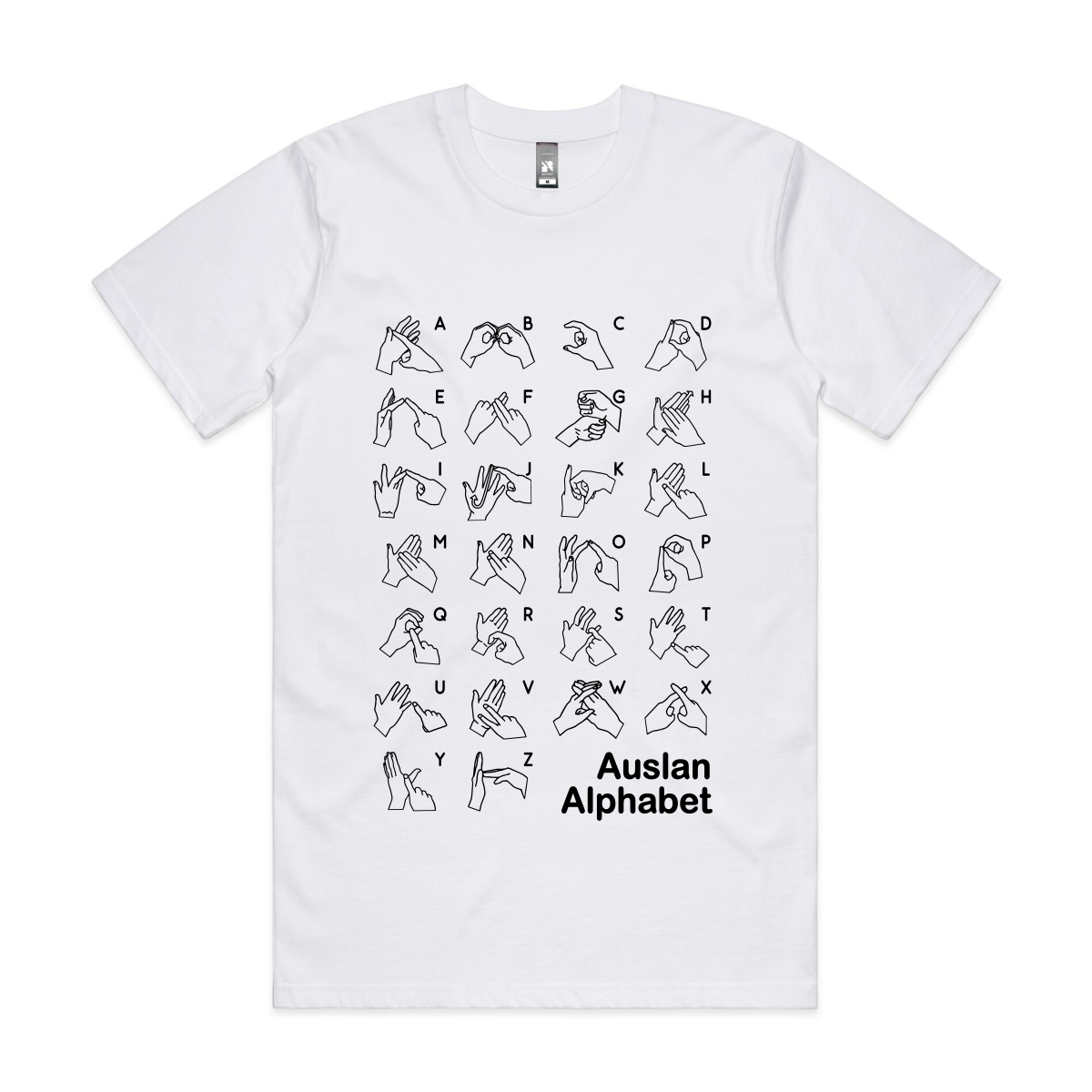 Auslan Alphabet Kids T Shirt Auslan Journey