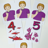 Auslan Numbers Flashcards with Pictures