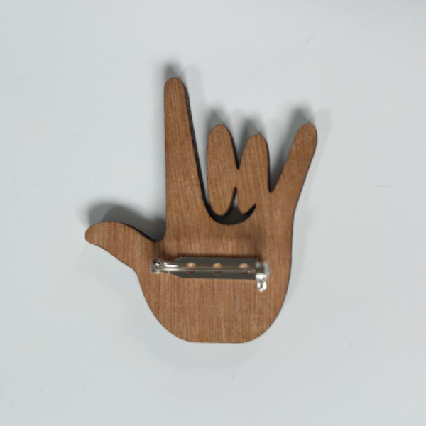 I Love You - Auslan Hand Shape Badge