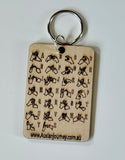 Alphabet keyring or bag tag