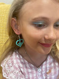 Heart I love you dangle earrings