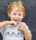 Tshirts - personal names fingerspelt in Auslan