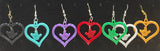 Heart I love you dangle earrings